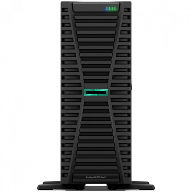 Сервер HPE ProLiant ML350 Gen11 P53567-421 (Tower, Xeon Silver 4410Y, 2000 МГц, 12, 30, 1 x 32 ГБ, SFF 2.5")
