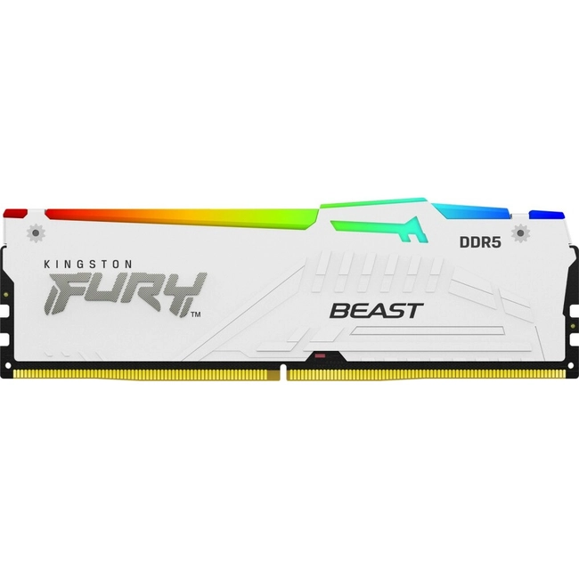 ОЗУ Kingston Fury Beast White RGB KF560C40BWA-16 (DIMM, DDR5, 16 Гб, 6000 МГц)