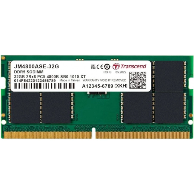 ОЗУ Transcend JM4800ASE-32G (SO-DIMM, DDR5, 32 Гб, 4800 МГц)