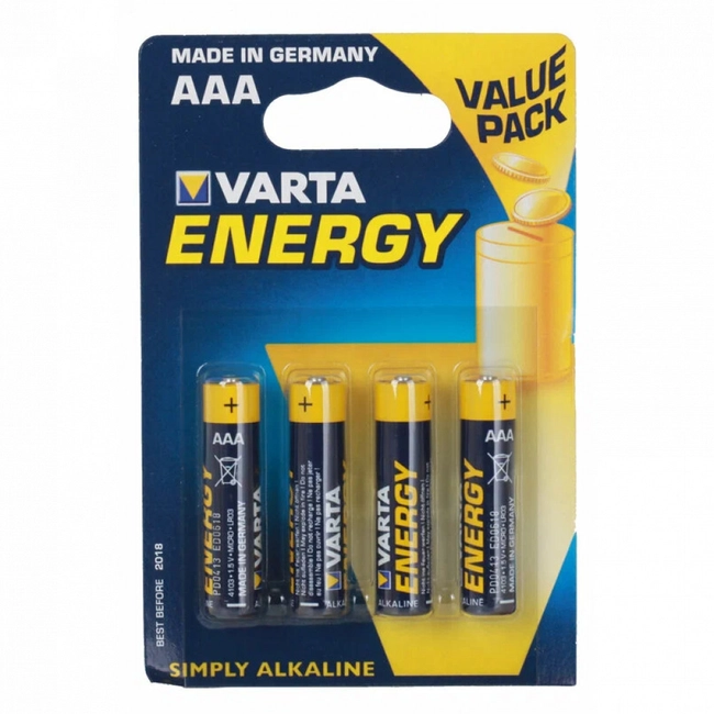 Батарейка VARTA ENERGY LR03 AAA BL4 Alkaline 1.5V 04103229414
