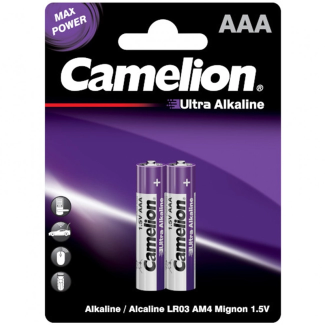 Батарейка CAMELION Ultra Alkaline LR03-BP2UT