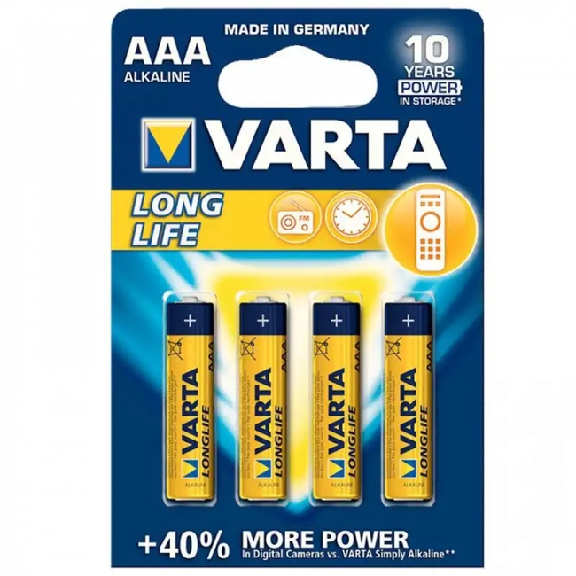 Батарейка VARTA LONGLIFE LR03 4103101414