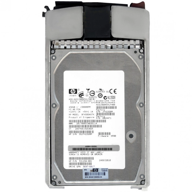 Опция для системы хранения данных СХД HPE StorageWorks EVA M6412A 450GB 15K Fibre Channel AG803B (Диск для СХД)