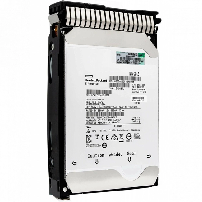 Серверный жесткий диск HP 761477-B21 (HDD, 3,5 LFF, 6 ТБ, SAS)