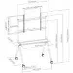 Опция к телевизору Brateck Мобильная стойка для ТВ TTF15-68FW