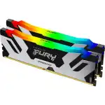 ОЗУ Kingston Fury Renegade Silver RGB KF572C38RSAK2-48 (DIMM, DDR5, 48 Гб (2 x 24 Гб), 7200 МГц)