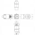 Опция для ИБП Hyperline Разъем IEC 60320 C20 220В 16A на кабель CON-IEC320C20