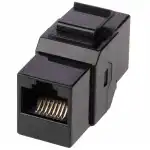 Инструмент для монтажа СКС WRline Проходной адаптер формата Keystone RJ45-RJ45 (8p8c) категория 5е неэкранированный цвет черный WR-CA-KJ-8p8c-C5E