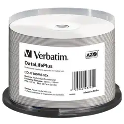 Оптический привод Verbatim Диск CD-R 700Mb 52x Cake Box (50шт) 43756