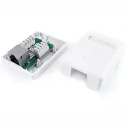 Сетевая розетка Hyperline Розетка компьютерная RJ-45(8P8C) категория 6 экранированная одинарная внешняя Dual IDC SB1-1-8P8C-C6-SH-WH