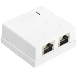 Сетевая розетка Hyperline сетевая розетка RJ-45 кат.6 FTP белая SB1-2-8P8C-C6-SH-WH