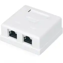 Сетевая розетка WRline Розетка компьютерная RJ-45 категория 5e экранированная двойная внешняя WR-WS-8P8C-C5E-SH-2