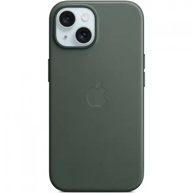 Аксессуары для смартфона Apple Чехол для iPhone 15 FineWoven Case with MagSafe - Evergreen MT3J3ZM/A