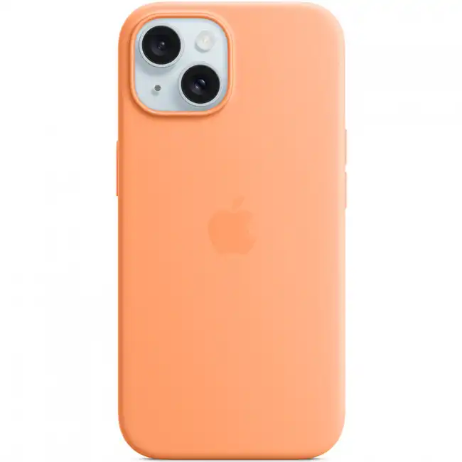 Аксессуары для смартфона Apple Чехол для iPhone 15 Silicone Case with MagSafe - Orange Sorbet MT0W3ZM/A