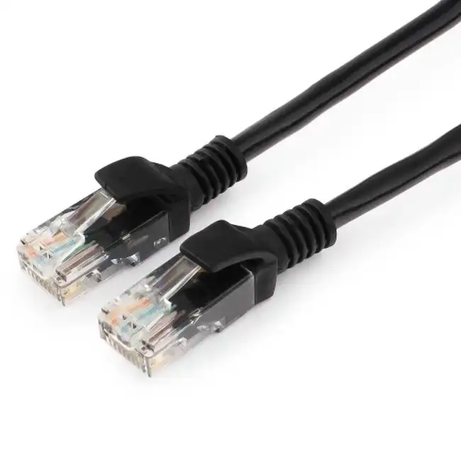 Патч-корд Cablexpert Патч-корд Cablexpert PP10-1M/BK, черный ,Cable Patch  cord UTP 5e-Cat 1 m