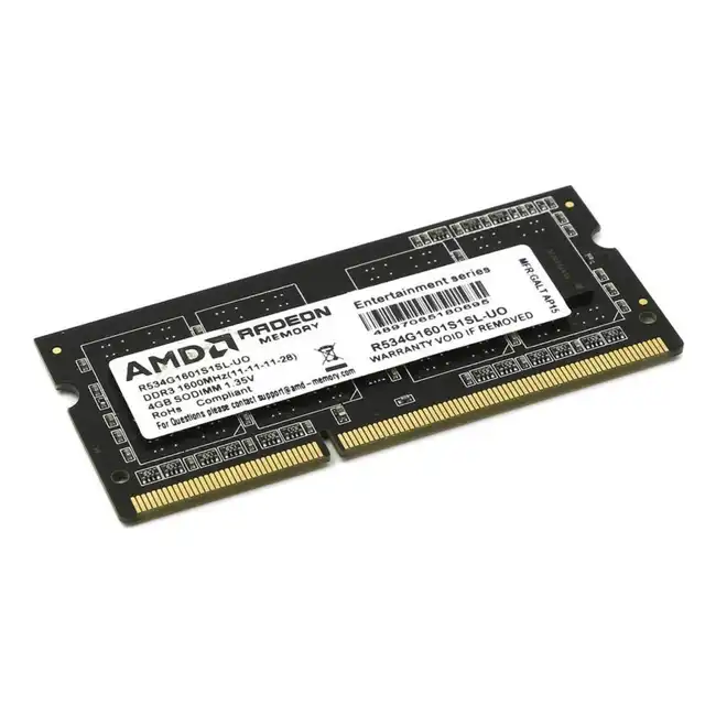 ОЗУ AMD R534G1601S1SL R534G1601S1SL-U (SO-DIMM, DDR3, 4 Гб, 1600 МГц)