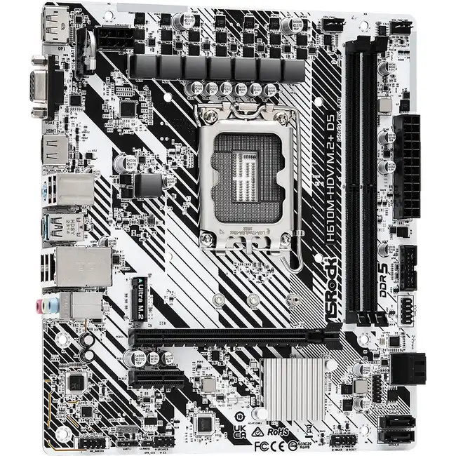 Материнская плата ASRock H610M-HDV/M.2+ D5 90-MXBM50-A0UAYZ (micro-ATX, LGA 1700)