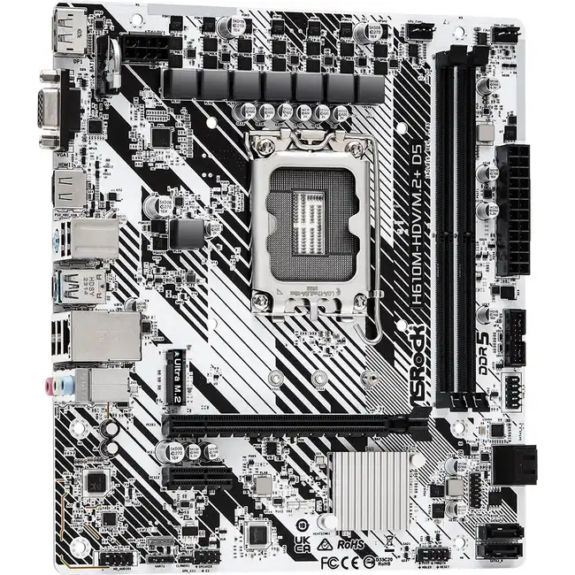 Материнская плата ASRock H610M-HDV/M.2+D5 (micro-ATX, LGA 1700)