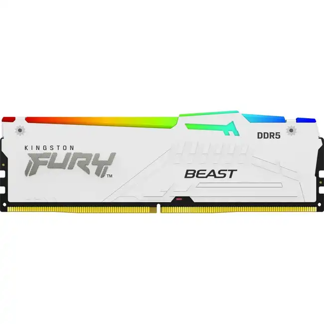 ОЗУ Kingston Fury Beast White RGB KF560C40BWA-16 (DIMM, DDR5, 16 Гб, 6000 МГц)