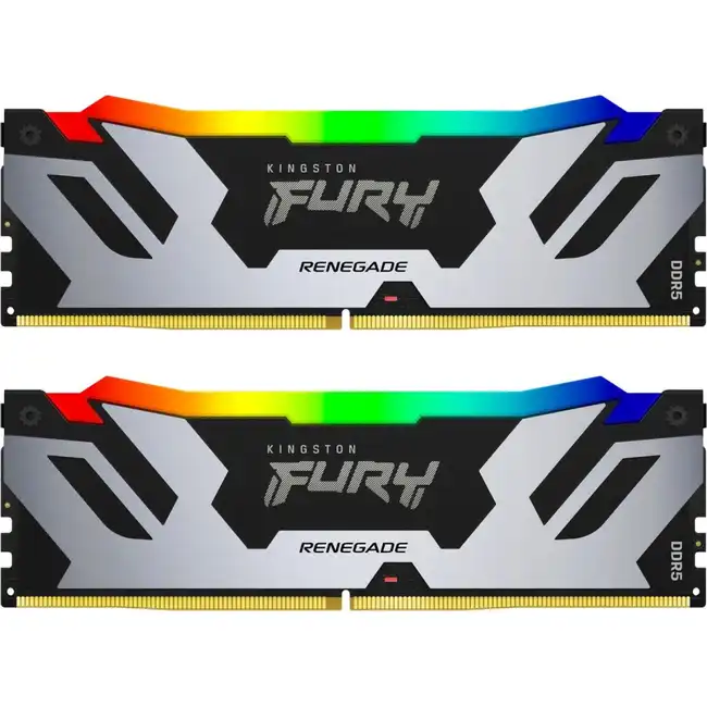 ОЗУ Kingston Fury Renegade Silver RGB KF572C38RSAK2-48 (DIMM, DDR5, 48 Гб (2 x 24 Гб), 7200 МГц)