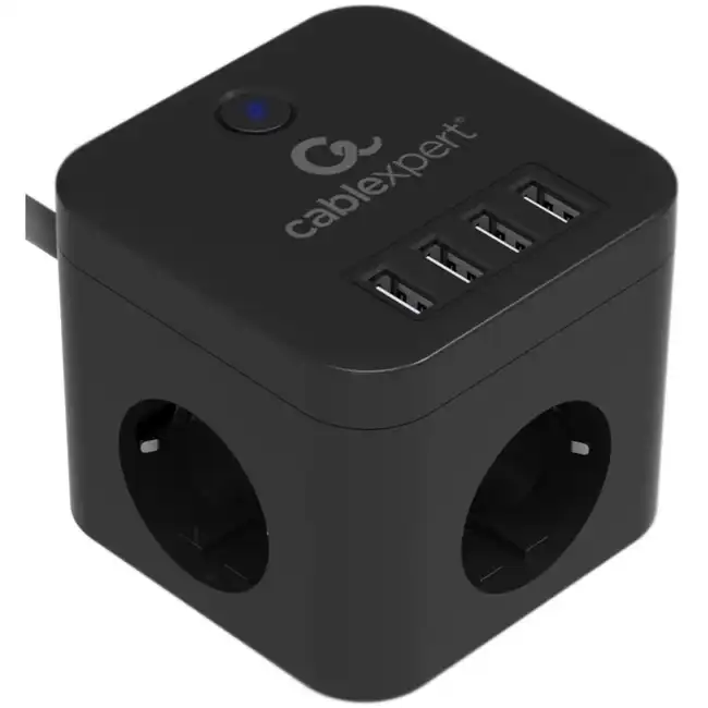 Распределитель питания Cablexpert Cube CUBE-3-U4-B-1.5