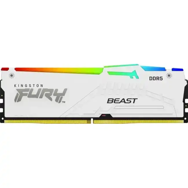 ОЗУ Kingston FURY Beast White RGB KF556C40BWA-16 (DIMM, DDR5, 16 Гб, 5600 МГц)