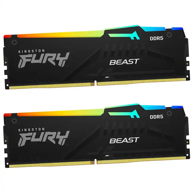 ОЗУ Kingston FURY BEAST KF564C32BBAK2-32 (DIMM, DDR5, 32 Гб (2 х 16 Гб), 6400 МГц)