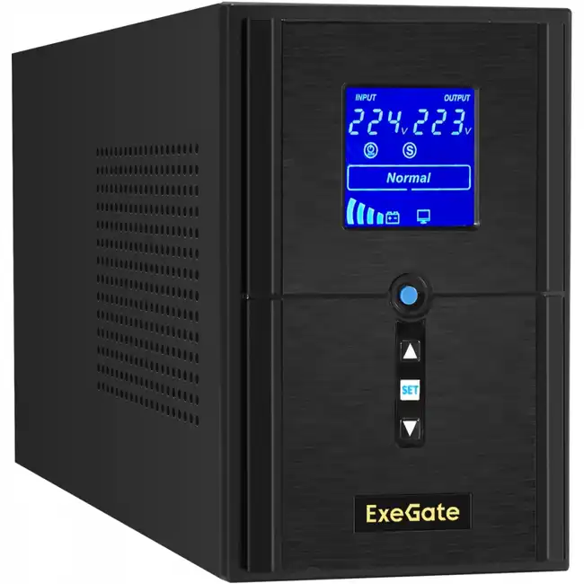 Источник бесперебойного питания ExeGate SineTower SZ-1000.LCD.AVR.2SH.1C13.USB EX295987RUS (1000 ВА, 800)