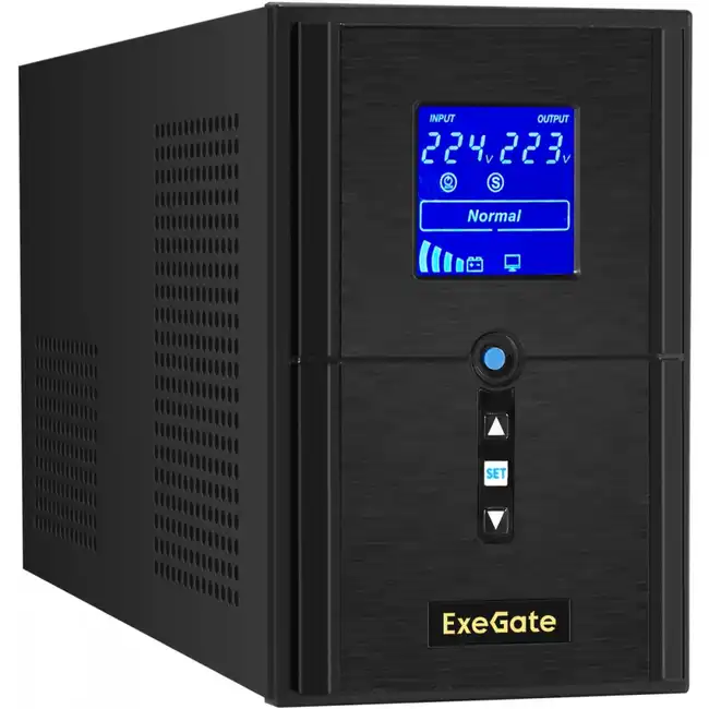 Источник бесперебойного питания ExeGate SineTower SN-1000.LCD.AVR.2SH.1C13.USB EX295981RUS (1000 ВА, 800)