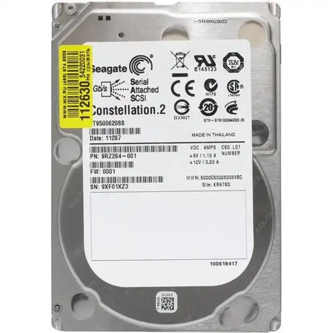 Внутренний жесткий диск Seagate ST9500620SS (HDD (классические), 500 ГБ, 2.5 дюйма, SAS)