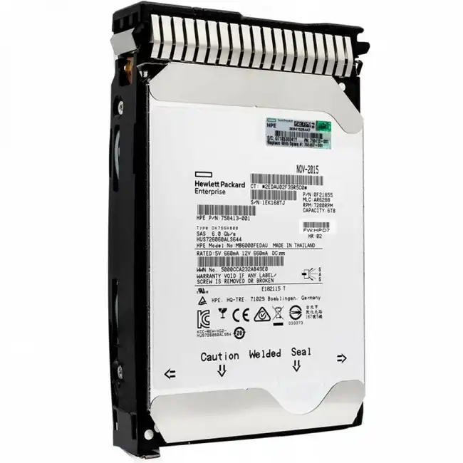 Серверный жесткий диск HP 6TB 7.2K 6G SAS 3.5' 761477-B21 (HDD, 3,5 LFF, 6 ТБ, SAS)