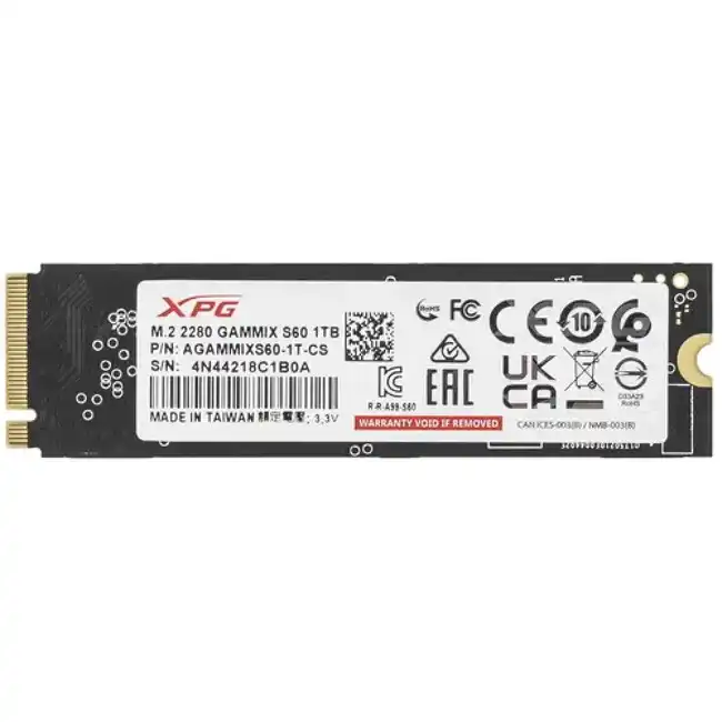 Внутренний жесткий диск ADATA XPG GAMMIX S60 BLADE AGAMMIXS60-1T-CS (SSD (твердотельные), 1 ТБ, M.2, PCIe)