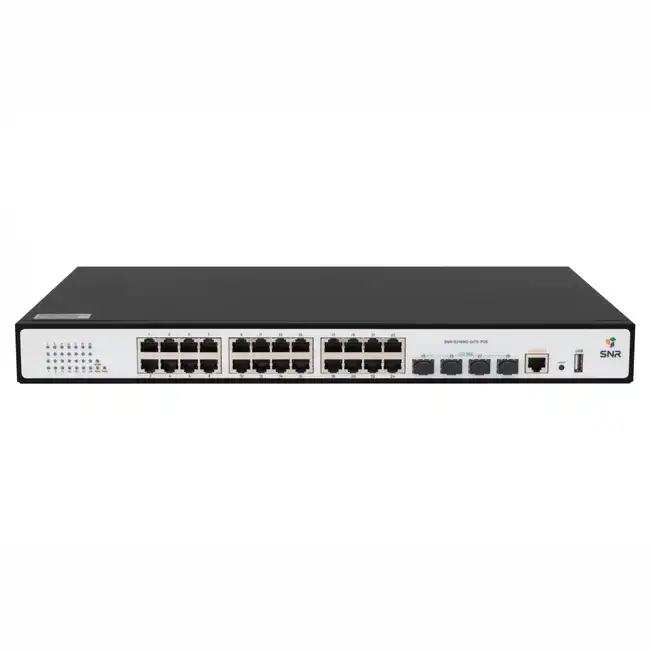 Коммутатор SNR S2989G-24TX-POE SNR-S2989G-24TX-POE (1000 Base-T (1000 мбит/с), 4 SFP порта)